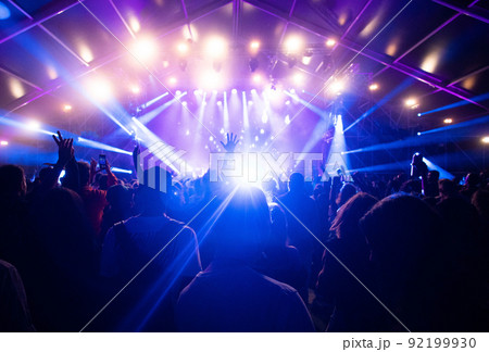 crowd at concert - summer music festival 92199930
