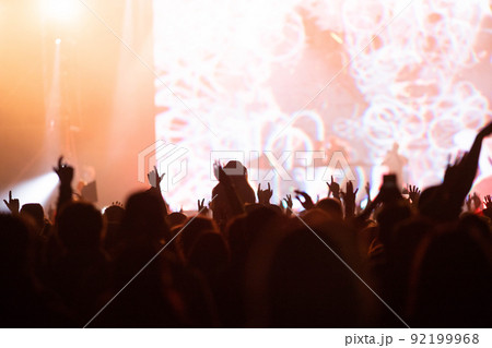 crowd at concert - summer music festival 92199968