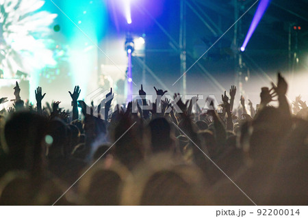 crowd at concert - summer music festival crowd at concert - summer music festival 92200014