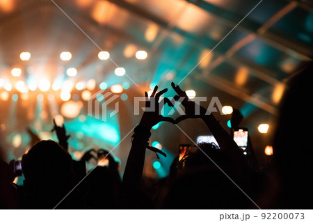crowd at concert - summer music festival 92200073