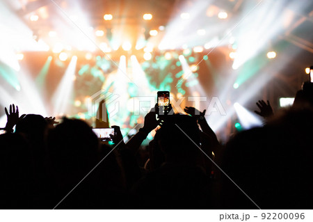 crowd at concert - summer music festival crowd at concert - summer music festival 92200096