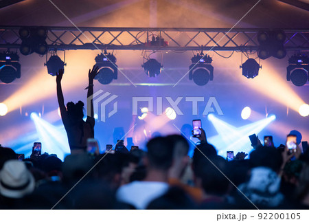 crowd at concert - summer music festival 92200105