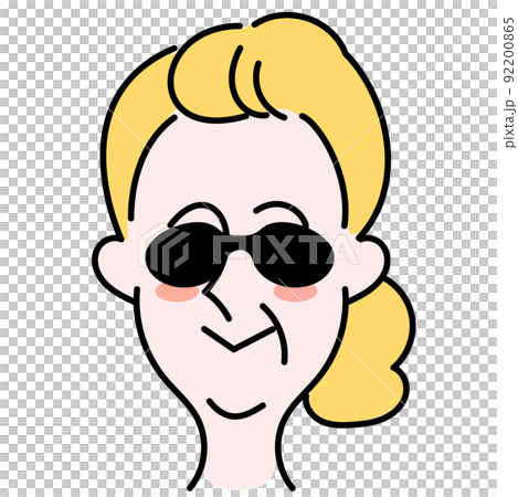 戴墨鏡的老年白人婦女 戴墨鏡的老年白人婦女 92200865