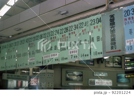 上野駅【昭和56年】吊り下げ式 列車案内板 92201224