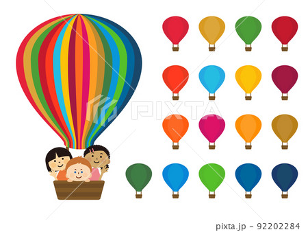 SDGs　17色　気球　子ども　素材 92202284