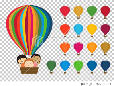 SDGs　17色　気球　子ども　素材 92202284