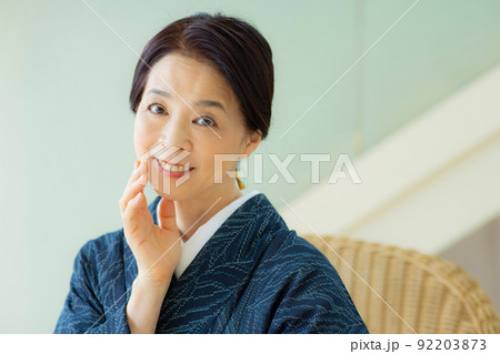 着物　夏　薄物　単衣　60代女性　 92203873