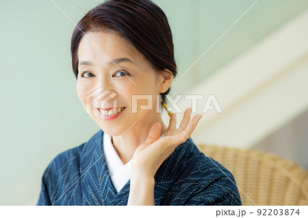 着物　夏　薄物　単衣　60代女性　 92203874