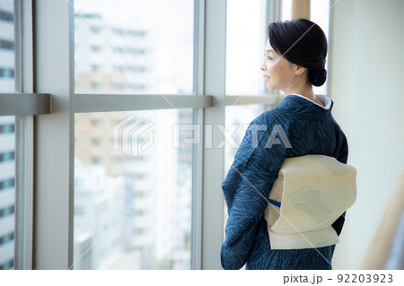 着物　夏　薄物　単衣　60代女性　 92203923