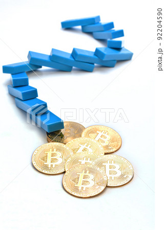 bitcoin collapse concept. bitcoin collapse concept. 92204590