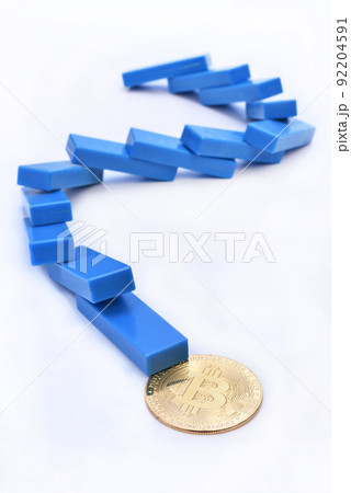 bitcoin collapse concept. bitcoin collapse concept. 92204591