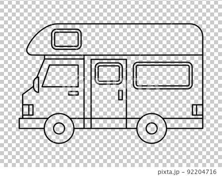 キャンピングカー・乗り物イラスト／線画 92204716