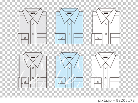 Illustration set of cleaned shirts 92205178