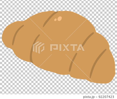Croissant illustration single roll bread vector Croissant illustration single roll bread vector 92207423