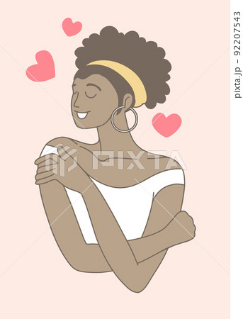Love yourself. hugs yourself ,Love concept by yourself. Line doodle style. cute soft colors. Love yourself. hugs yourself ,Love concept by yourself. Line doodle style. cute soft colors. 92207543