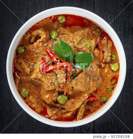 Pork Panang Curry, Red curry with pork, Thai Food 92208108