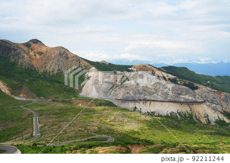 吾妻小富士からみた吾妻スカイラインの様子 92211244