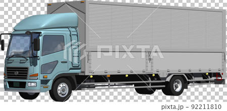 特定メーカーをイメージさせないオリジナル4tトラックバン切抜き画像イラスト 特定メーカーをイメージさせないオリジナル4tトラックバン切抜き画像イラスト 92211810
