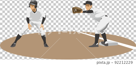 Image illustration of the leading first runner (baseball player) Image illustration of the leading first runner (baseball player) 92212229