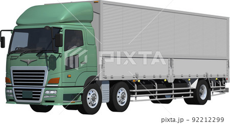 特定メーカーをイメージさせないオリジナル大型トラックバン切抜き画像イラスト 特定メーカーをイメージさせないオリジナル大型トラックバン切抜き画像イラスト 92212299