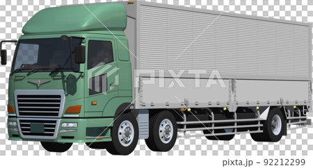 特定メーカーをイメージさせないオリジナル大型トラックバン切抜き画像イラスト 特定メーカーをイメージさせないオリジナル大型トラックバン切抜き画像イラスト 92212299