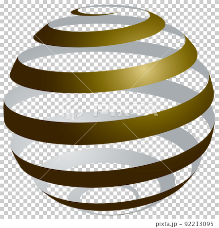 Sphere_Spiral_Red Gold_Inner Gray_Medium Fine Sphere_Spiral_Red Gold_Inner Gray_Medium Fine 92213095