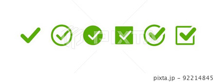 Green check mark icon. Check mark vector icon. Checkmark Illustration. Vector symbols set ,green checkmark isolated on white background. Correct vote choise isolated symbol. Green check mark icon. Check mark vector icon. Checkmark Illustration. Vector symbols set ,green checkmark isolated on white background. Correct vote choise isolated symbol. 92214845