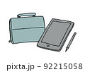 タブレットとタブレットケース　カットイラスト 92215058