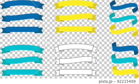 Illustration of cool color ribbon set - Stock Illustration [92215489 ...