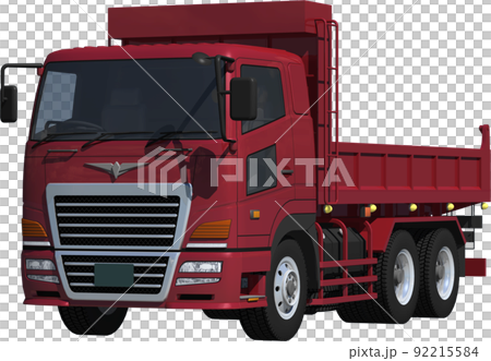 Original large dump truck cutout image illustration that does not make you imagine a specific manufacturer Original large dump truck cutout image illustration that does not make you imagine a specific manufacturer 92215584