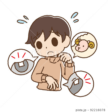 かわいいタッチの触覚過敏の男性 92216078