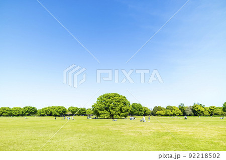 緑と青空の広がる風景 92218502