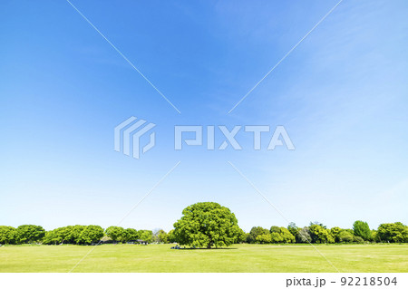 緑と青空の広がる風景 92218504