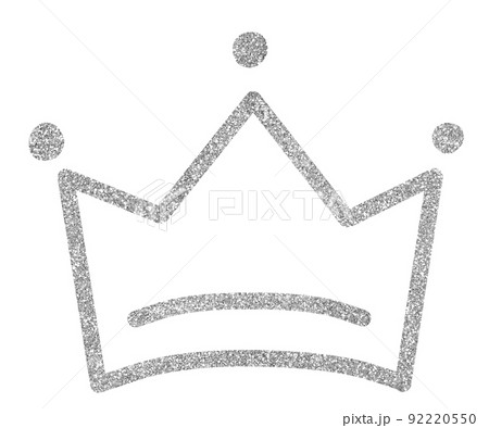 イラスト素材 王冠 シルバーのイラスト素材