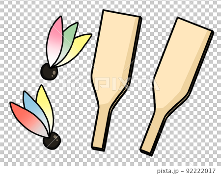 シンプルな羽子板のイラスト 92222017