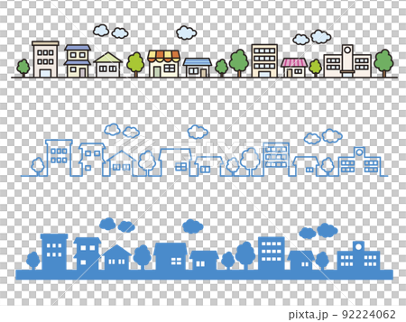 住宅街の街並 住宅街の街並 92224062