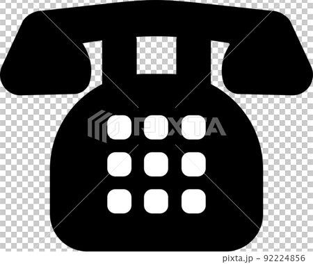 黑色電話簡單圖標說明 92224856