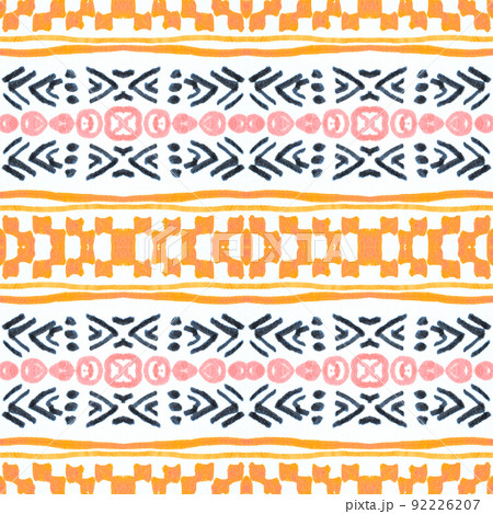 Navajo seamless pattern. Hand drawn ethnic background. 92226207