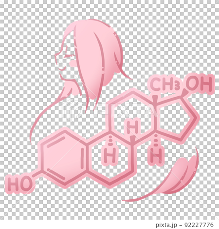 女性ホルモン　エストロゲン / estrogen　イラスト　 92227776