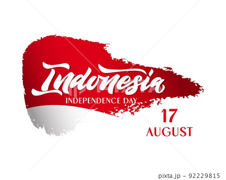 Indonesia Independence day 17 august on flag of country. Abstract texture spot
