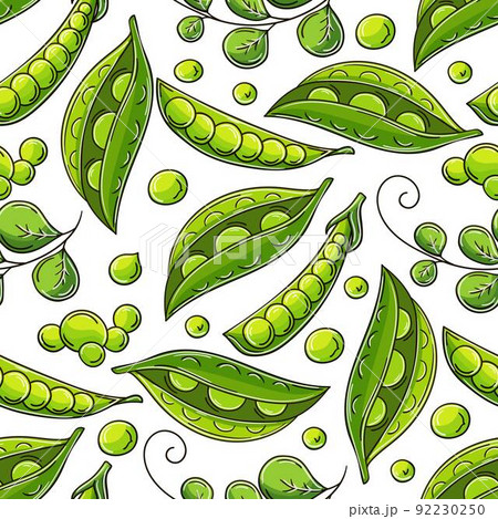 Seamless pattern with tropical fruits. Illustration in hand draw style 92230250