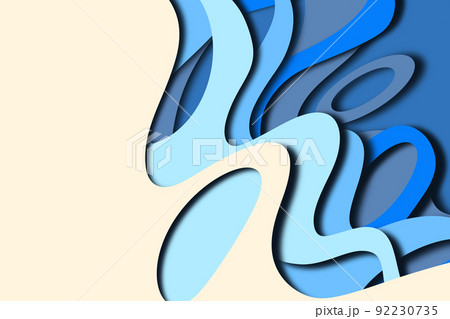 Papercut out wave background Papercut out wave background 92230735