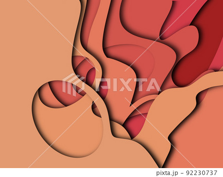 Papercut out wave background 92230737