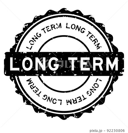 Grunge black long term word round rubber seal stamp on white background Grunge black long term word round rubber seal stamp on white background 92230806