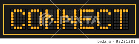 Orange color led banner in word connect on black background 92231381