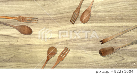 Set of wooden cooking utensils Stock Photo by Nikolaydonetsk