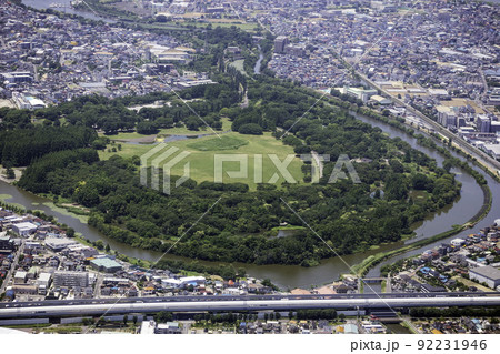東京都葛飾区の水元公園を空撮 東京都葛飾区の水元公園を空撮 92231946
