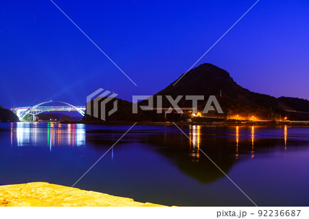 三角西港公園「公園から観る天草1号橋夜景景色」観光名所 92236687