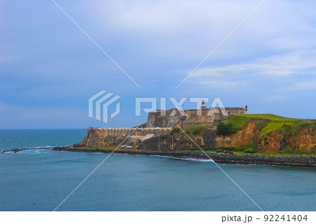 The wall of fort San Cristobal in San Juan, Puerto Rico 92241404