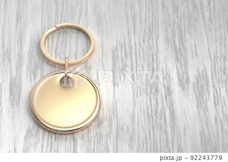 Rose gold round keychain 92243779